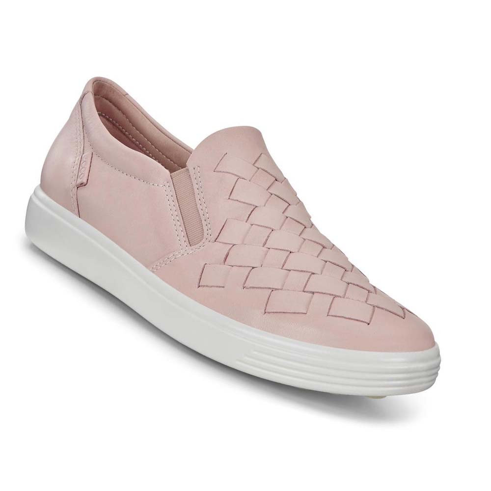 Ecco Soft 7 Woven Fritidssko Dame Rosa | NO 82OKI